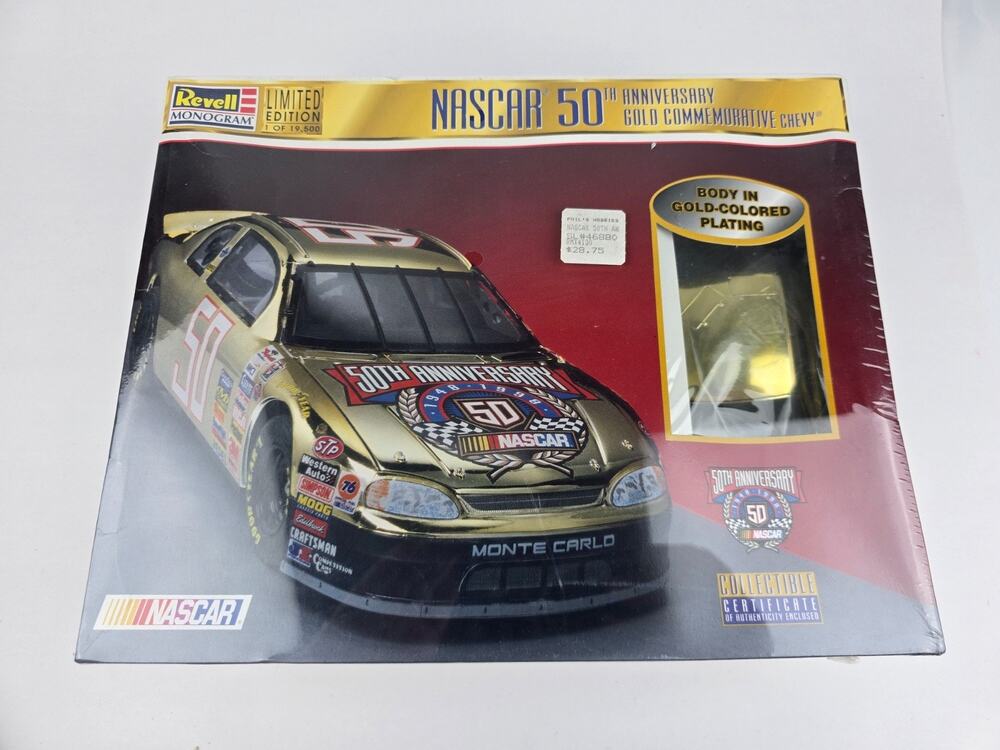 NEW Revell Monogram NASCAR 50th Gold plastic 1/24 Model Kit Chevy Lumina